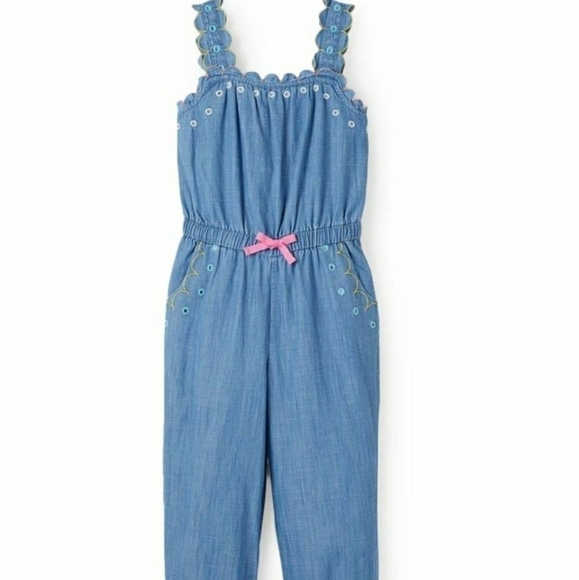Mini Boden 11-12 Chambray Jumpsuit  / overalls - Picture 1 of 7